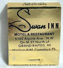 Swan Inn Motel & Restaurant - Matchbook